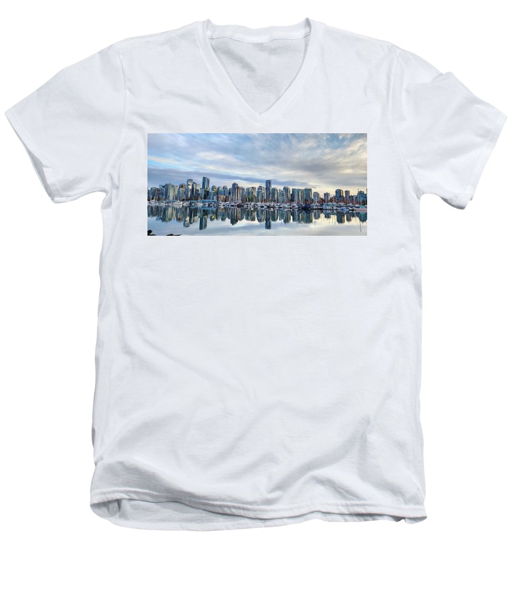 Breathtaking Vancouver - Men's V-Neck T-Shirt - Customizable