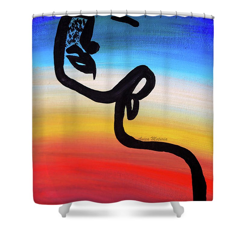 Line Art Beauty - Shower Curtain - Customizable