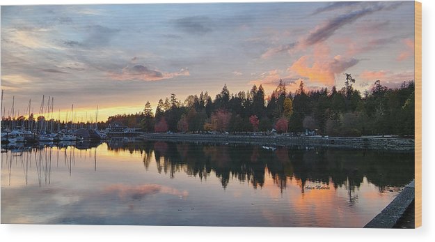 Vancouver Sunset - Wood Print - Customizable