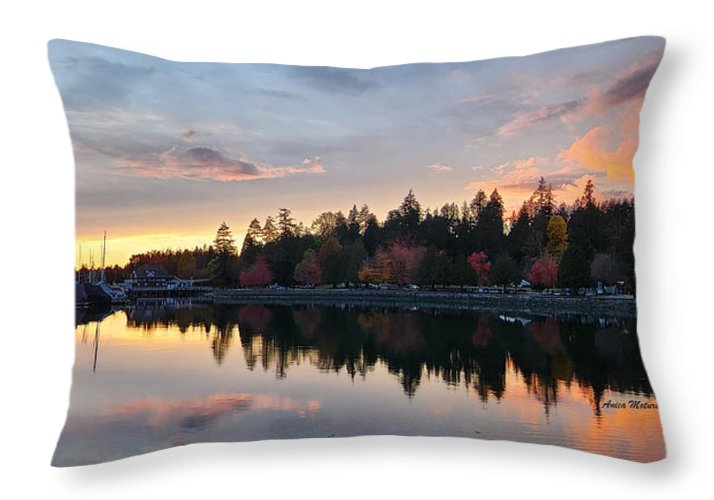 Vancouver Sunset - Throw Pillow - Customizable