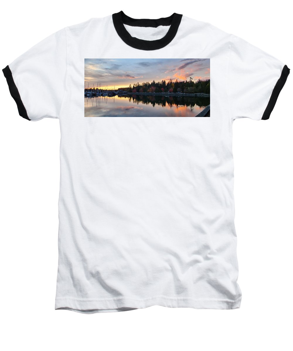Coucher de soleil de Vancouver - T-shirt de baseball
