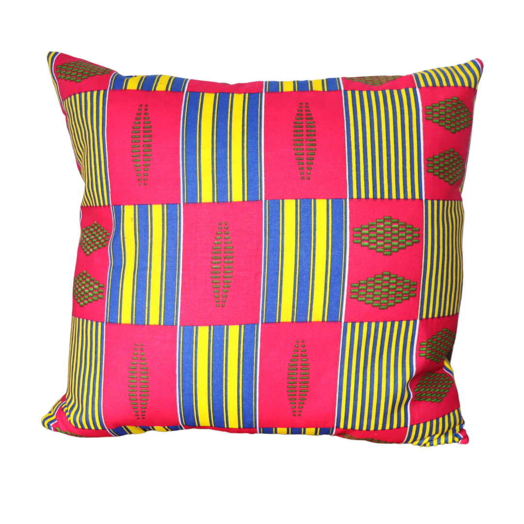 Pink Kente cushion