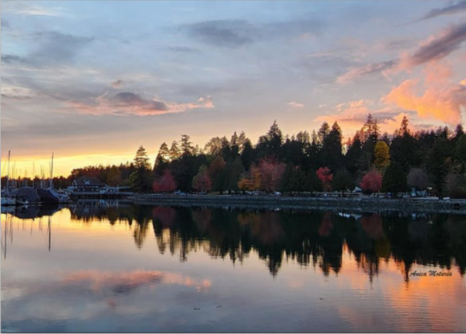 Coucher de soleil à Vancouver - Carte de vœux