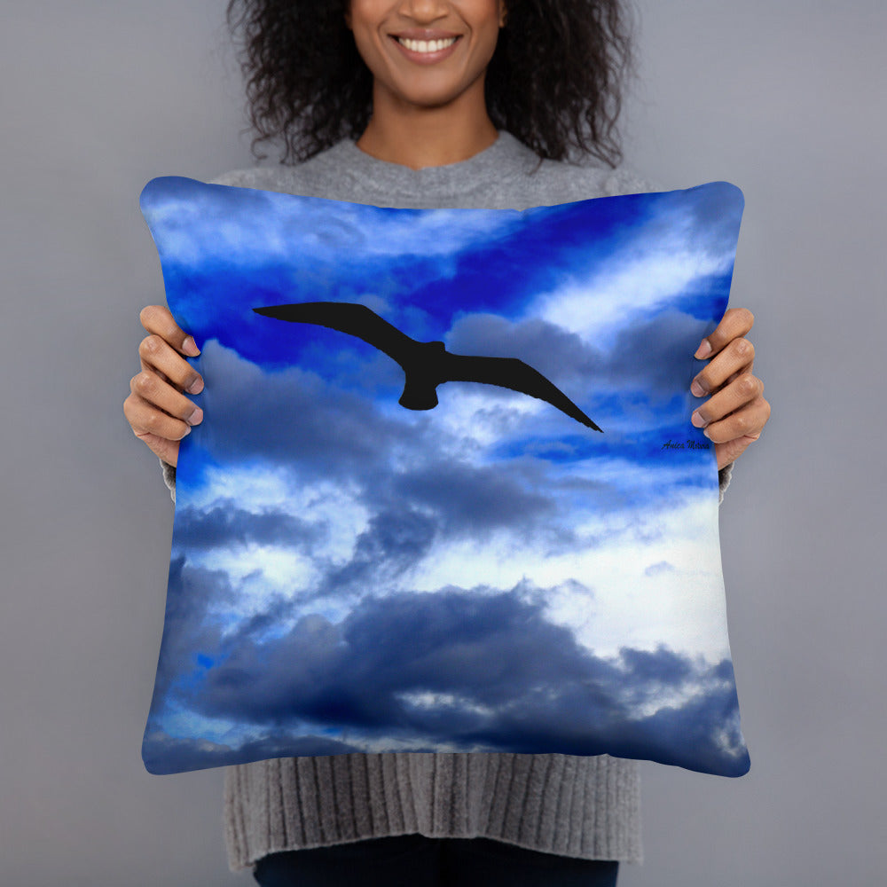 Flying In The Blue - Throw Pillow