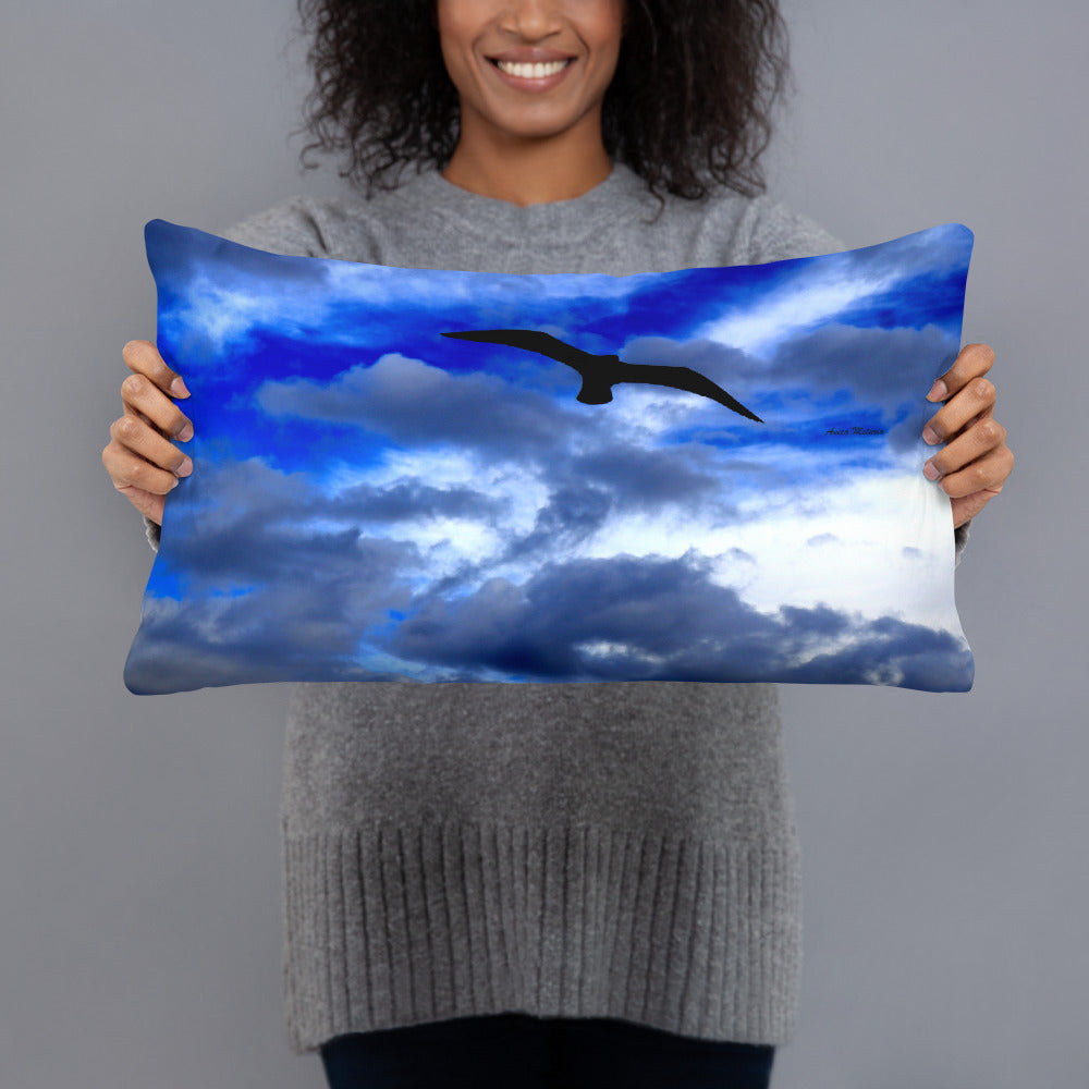 Flying In The Blue - Throw Pillow