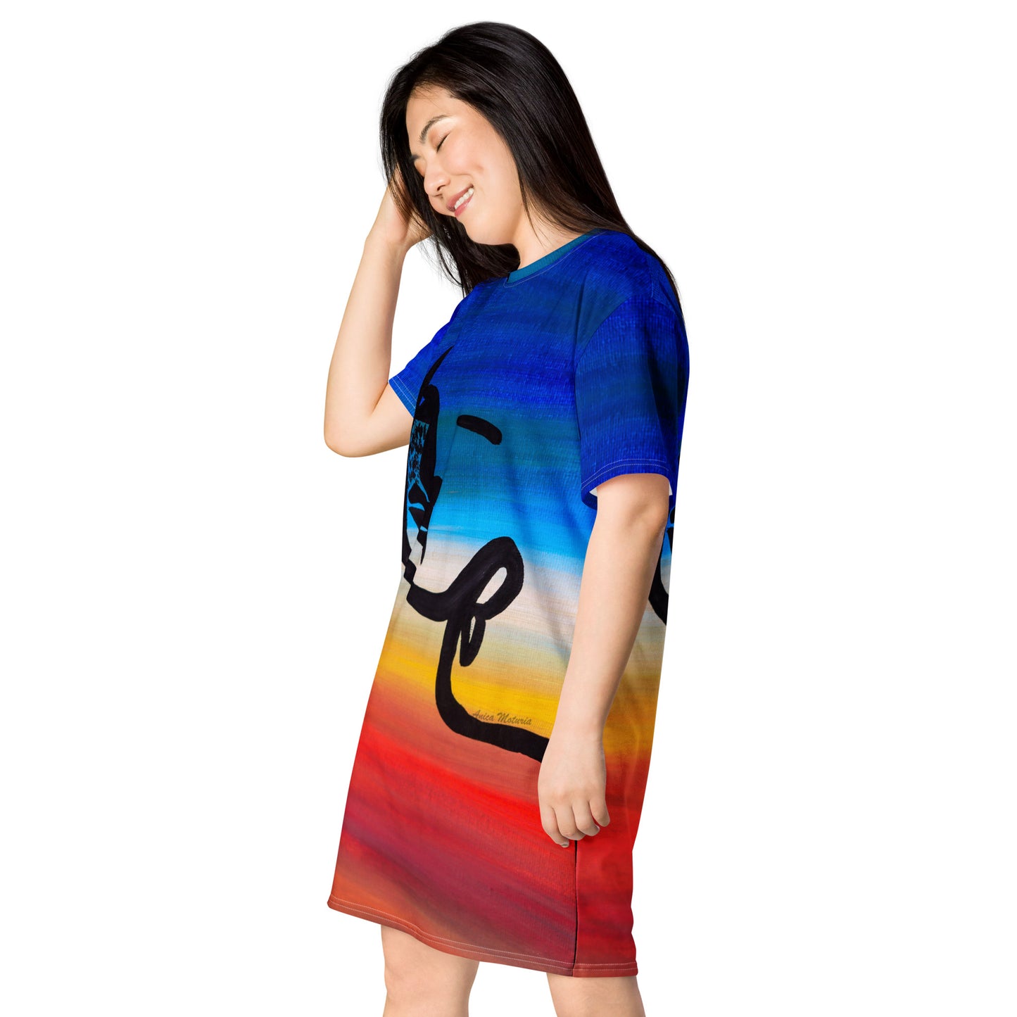 Line Art T-shirt dress