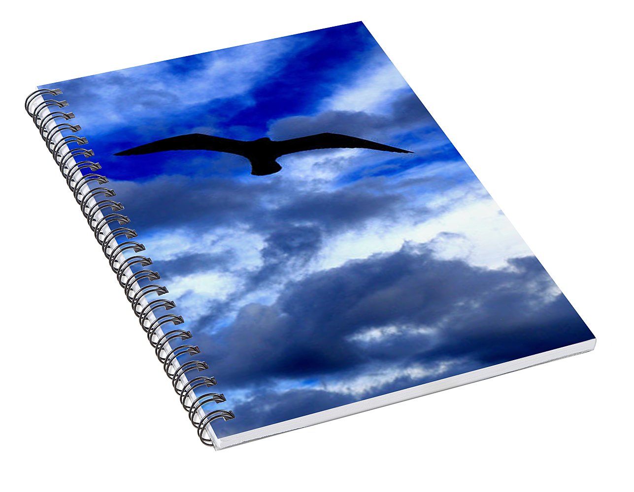 Flying In The Blue - Spiral Notebook - Customizable