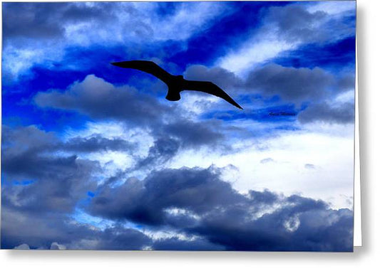 Flying In The Blue - Greeting Card - Customizable