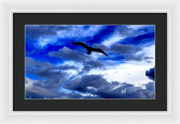 Flying In The Blue - Framed Print - Customizable