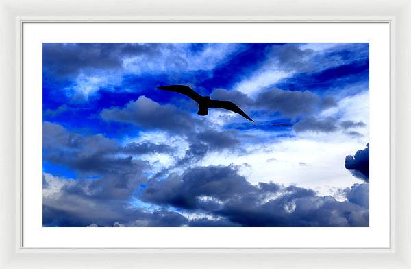 Flying In The Blue - Framed Print - Customizable