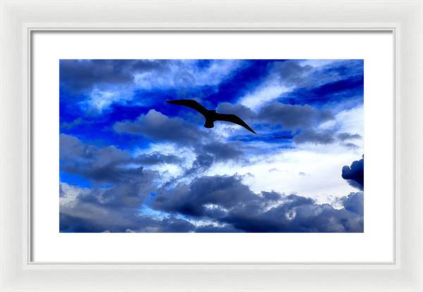 Flying In The Blue - Framed Print - Customizable