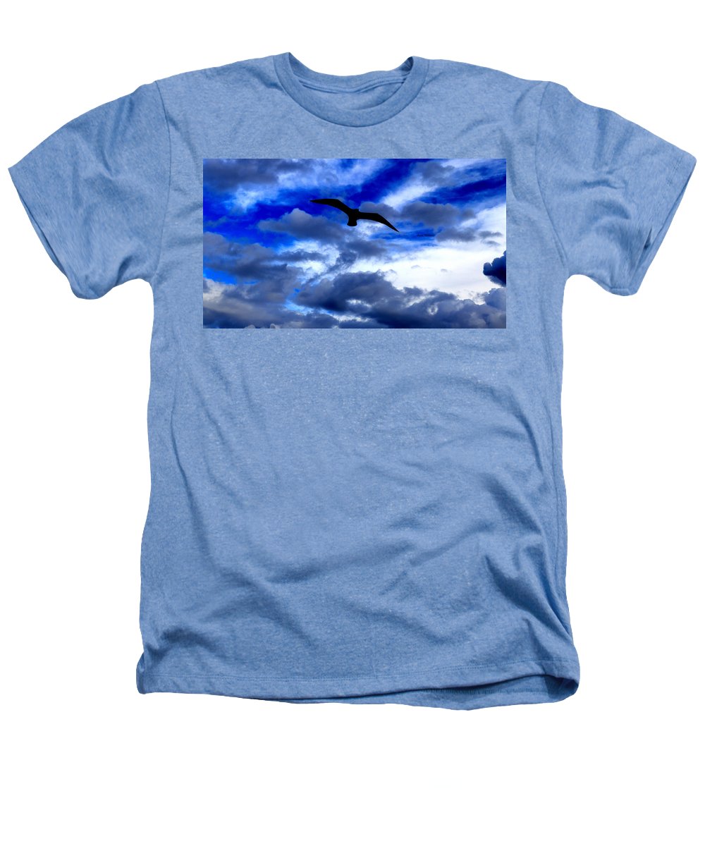 Flying In The Blue - Heathers T-Shirt - Customizable