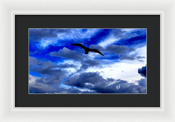 Flying In The Blue - Framed Print - Customizable