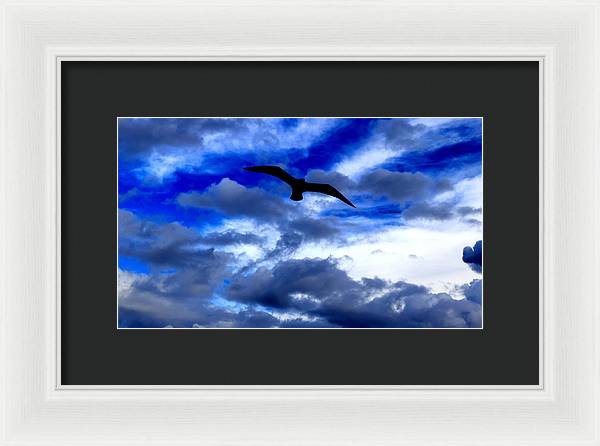 Flying In The Blue - Framed Print - Customizable