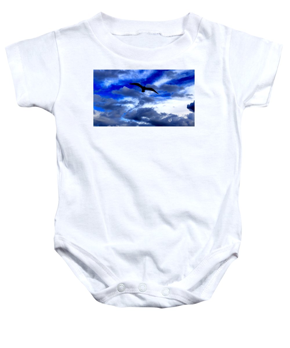 Flying In The Blue - Baby Onesie - Customizable