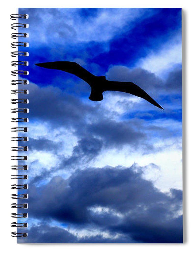 Flying In The Blue - Spiral Notebook - Customizable