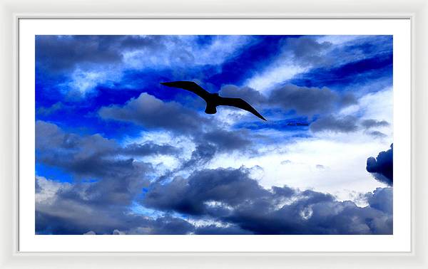 Flying In The Blue - Framed Print - Customizable