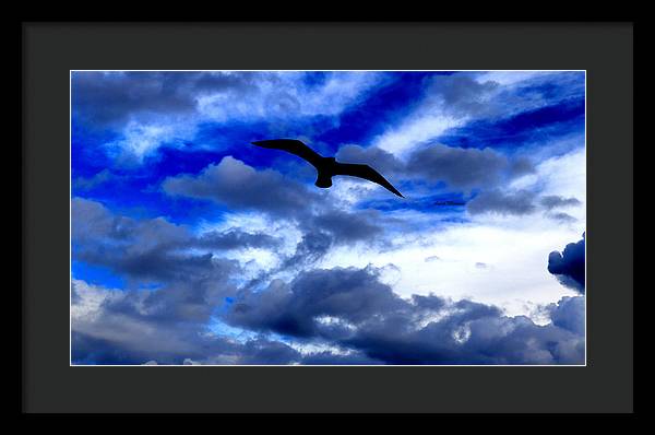 Flying In The Blue - Framed Print - Customizable