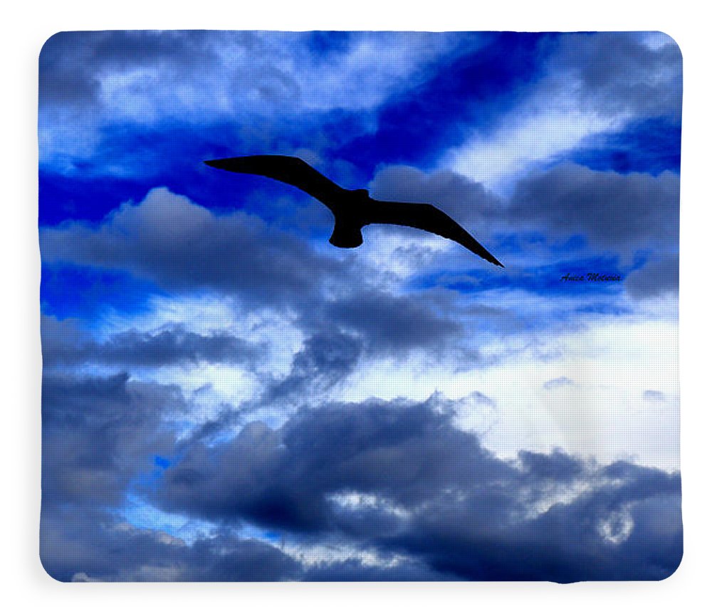 Flying In The Blue - Blanket - Customizable