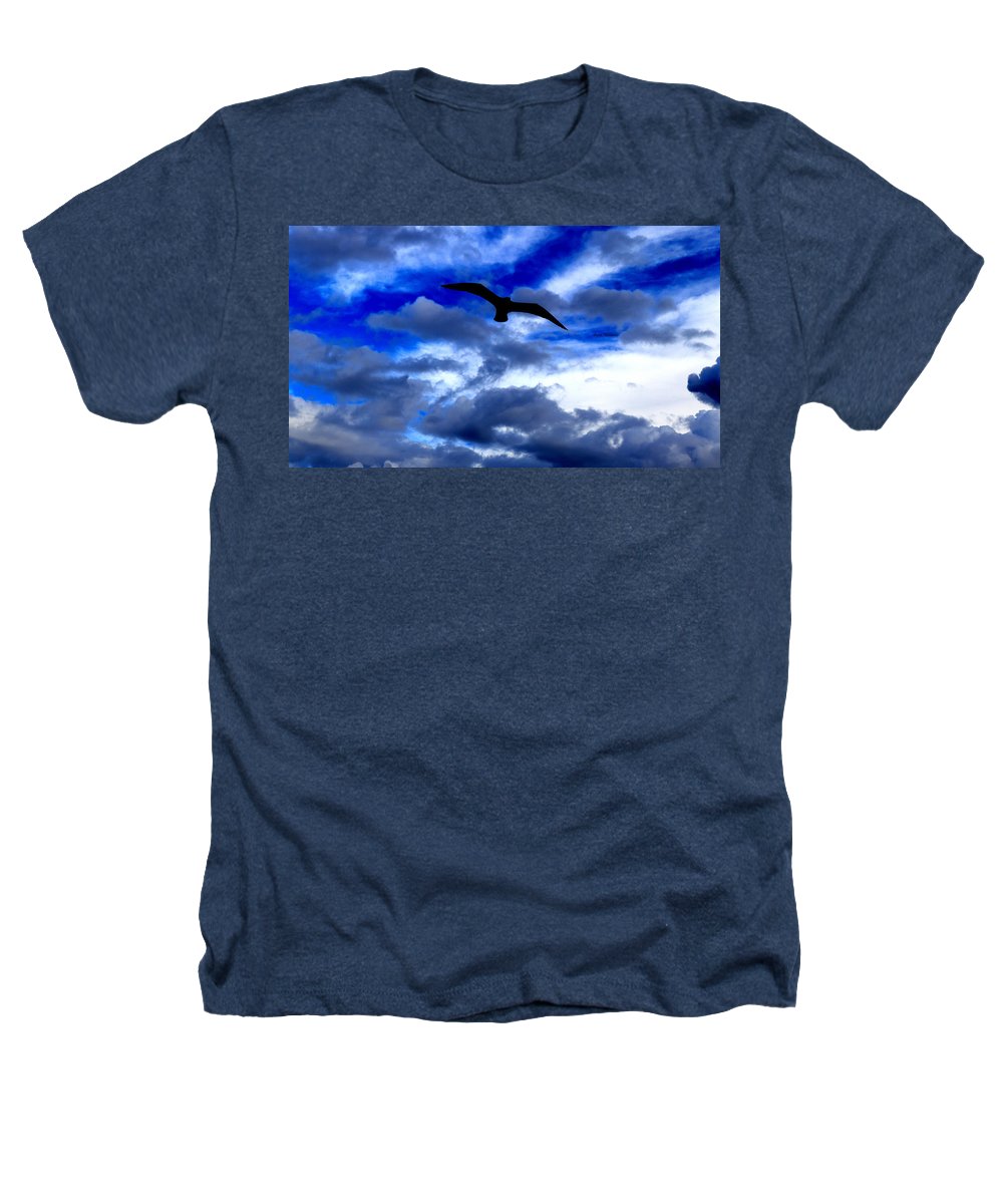 Flying In The Blue - Heathers T-Shirt - Customizable