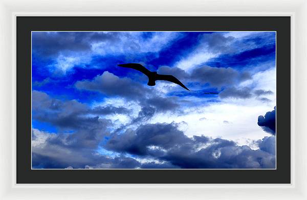 Flying In The Blue - Framed Print - Customizable