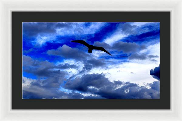 Flying In The Blue - Framed Print - Customizable