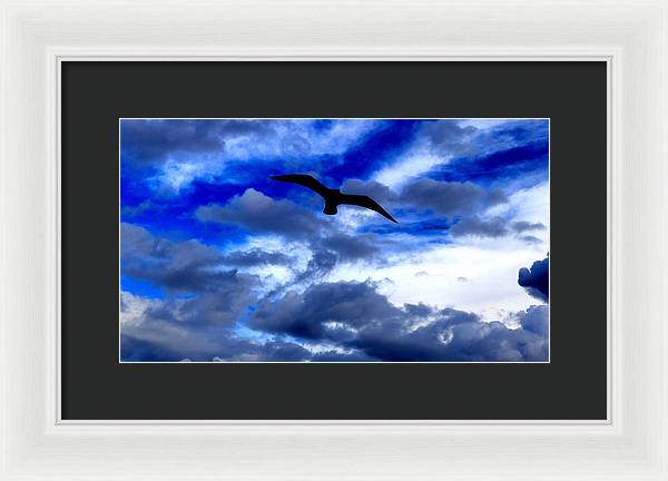 Flying In The Blue - Framed Print - Customizable