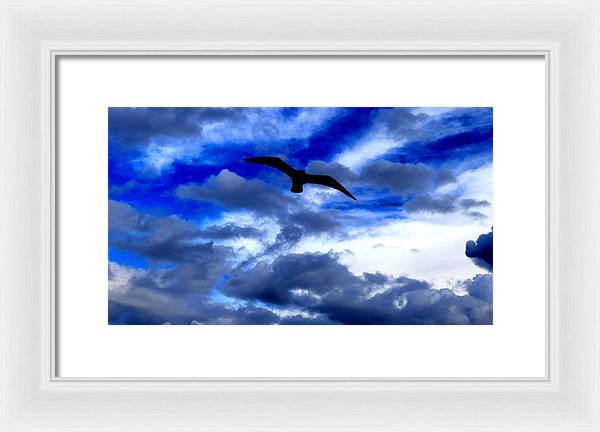 Flying In The Blue - Framed Print - Customizable