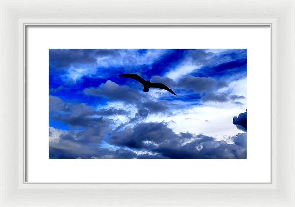 Flying In The Blue - Framed Print - Customizable