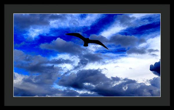 Flying In The Blue - Framed Print - Customizable