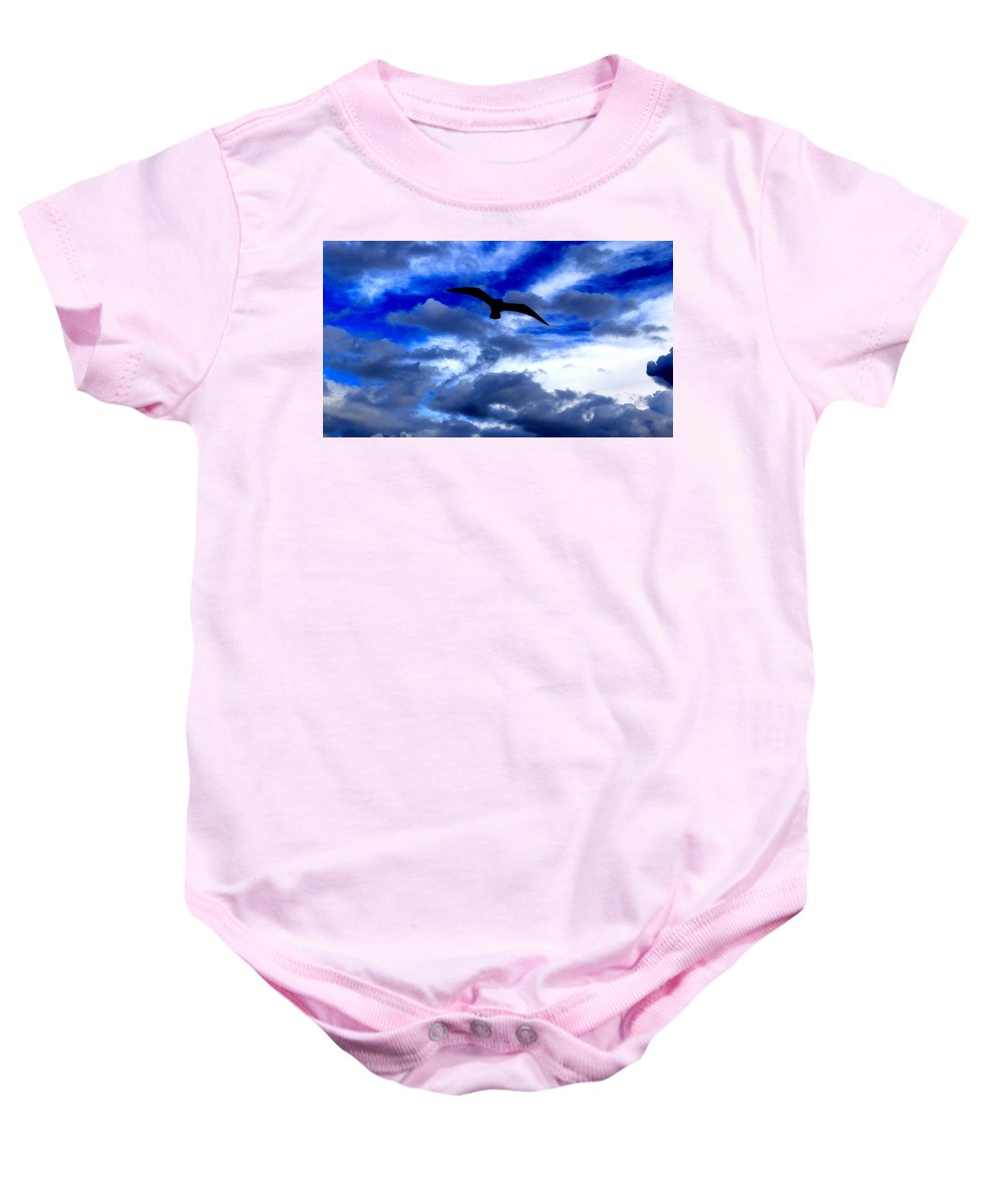 Flying In The Blue - Baby Onesie - Customizable