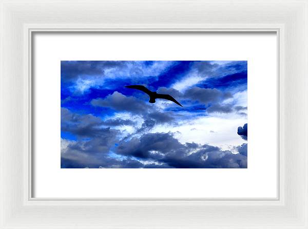 Flying In The Blue - Framed Print - Customizable