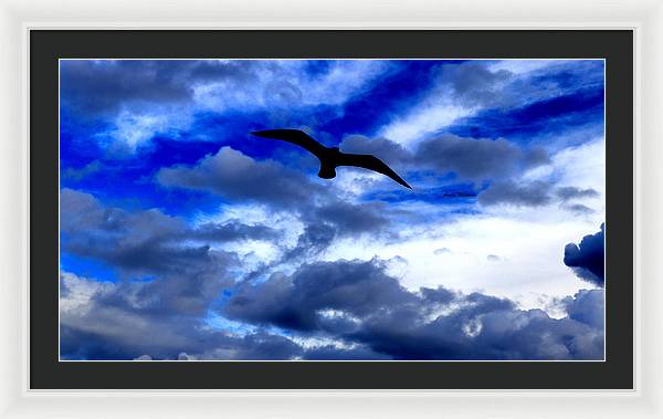 Flying In The Blue - Framed Print - Customizable