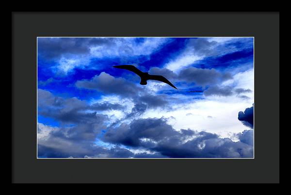 Flying In The Blue - Framed Print - Customizable