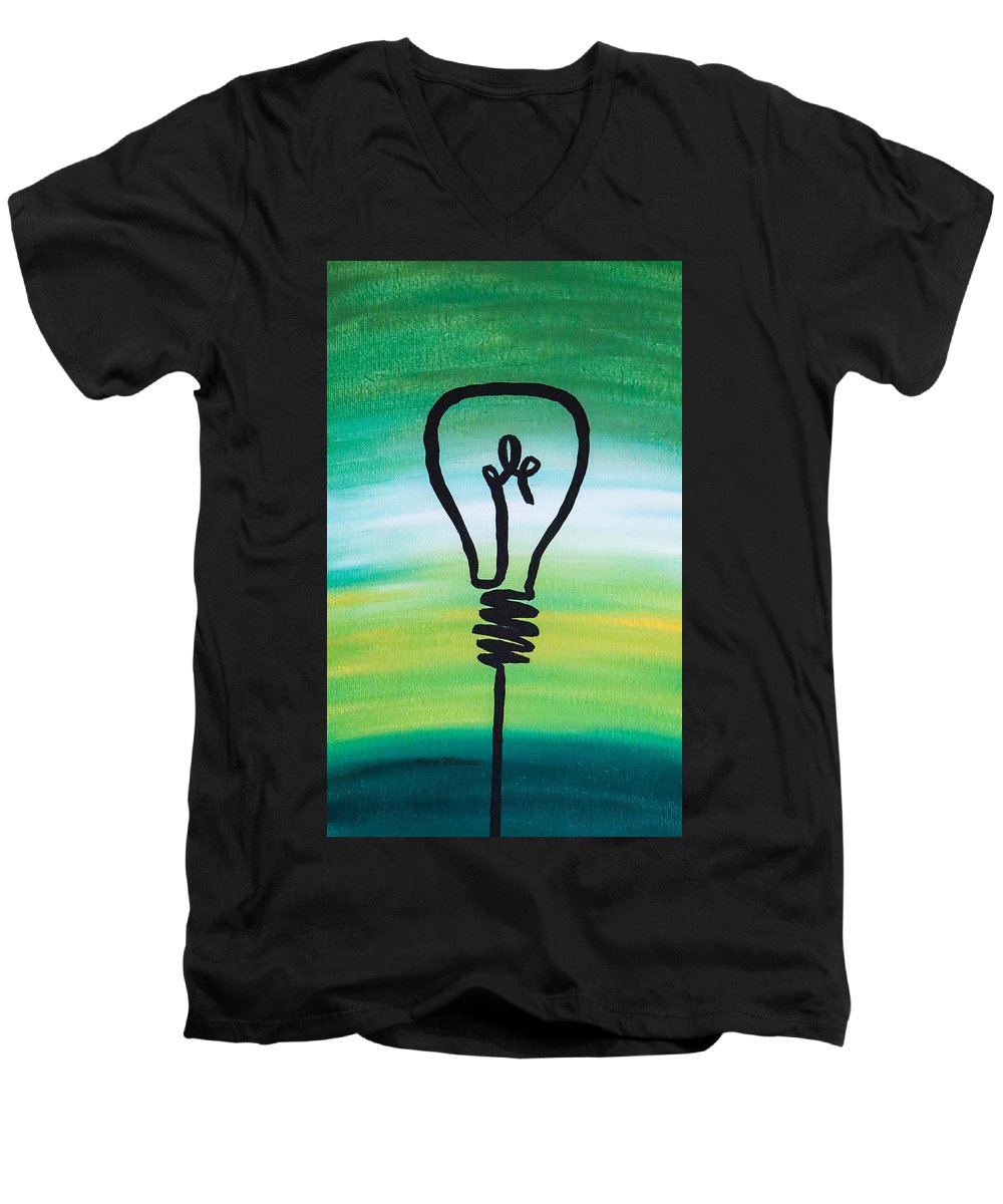 Light Bulb - Men's V-Neck T-Shirt - Customizable