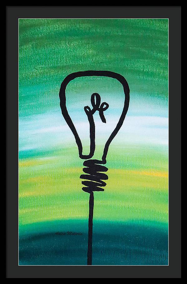 Light Bulb - Framed Print - Customizable