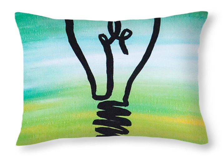 Light Bulb - Throw Pillow - Customizable