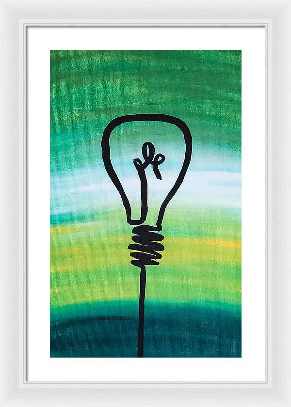 Light Bulb - Framed Print - Customizable