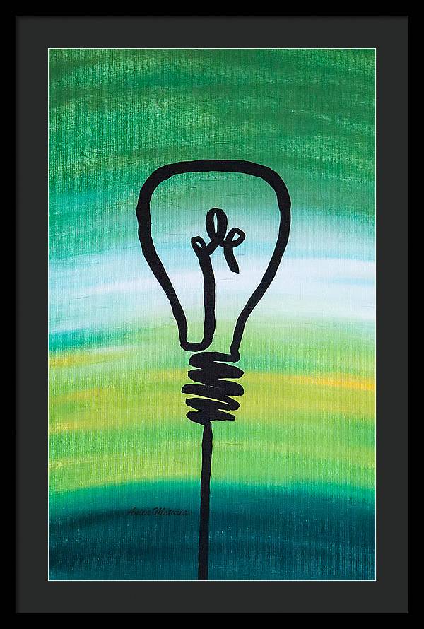 Light Bulb - Framed Print - Customizable