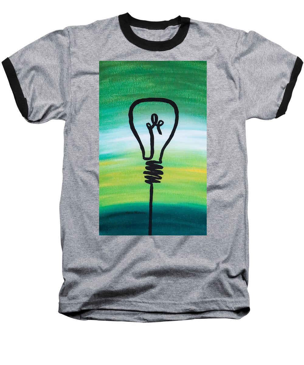 Light Bulb - Baseball T-Shirt - Customizable