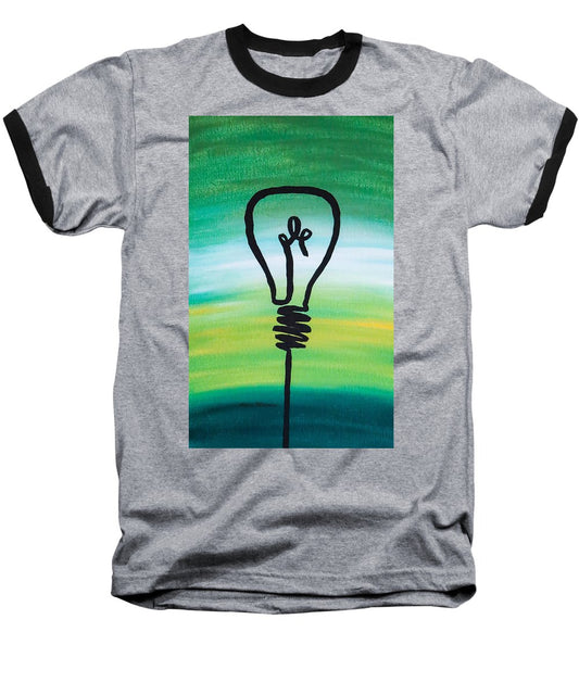 Light Bulb - Baseball T-Shirt - Customizable