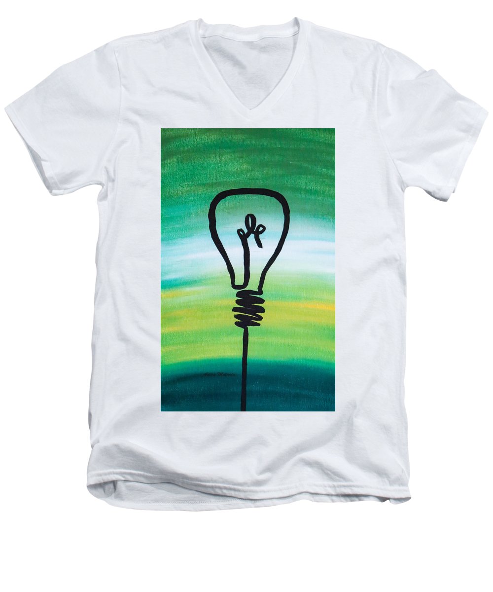 Light Bulb - Men's V-Neck T-Shirt - Customizable