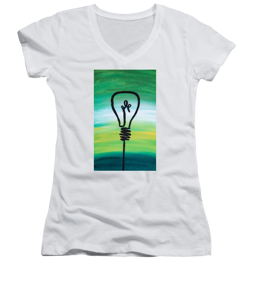 Light Bulb - Women's V-Neck - Customizable