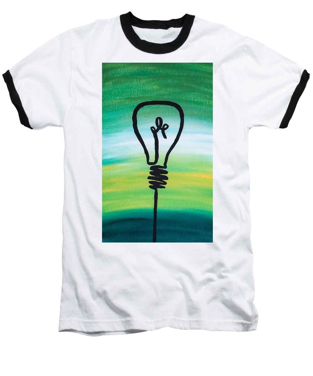 Light Bulb - Baseball T-Shirt - Customizable