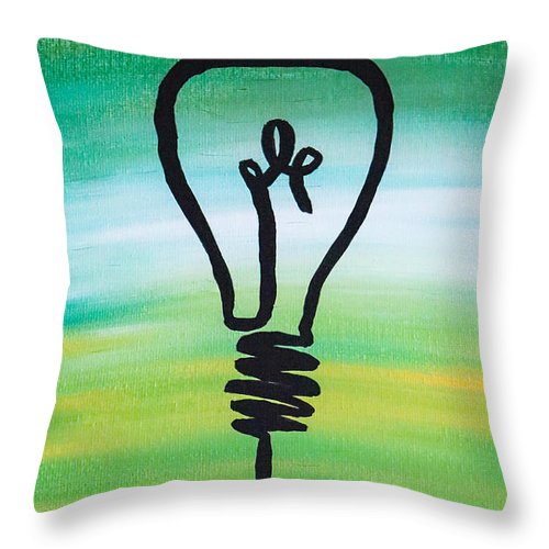 Light Bulb - Throw Pillow - Customizable