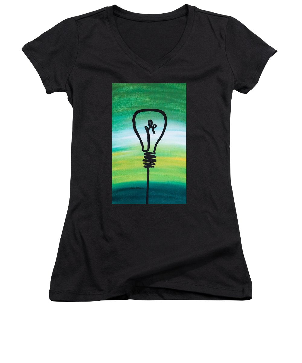 Light Bulb - Women's V-Neck - Customizable