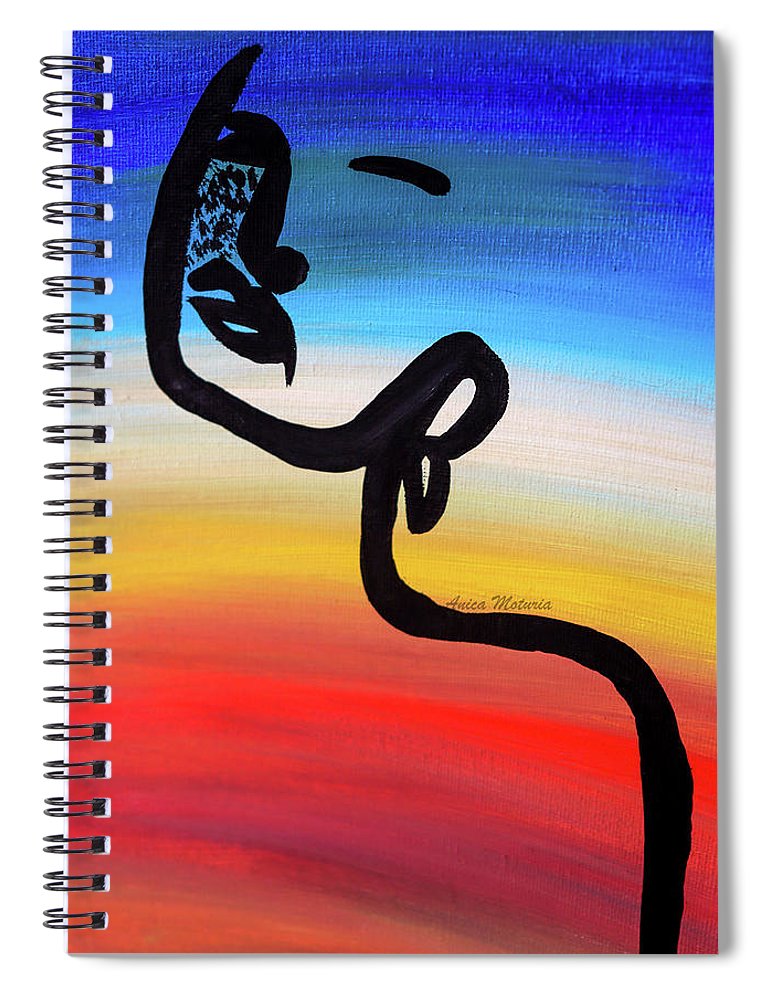 Line Art Beauty - Spiral Notebook - Customizable