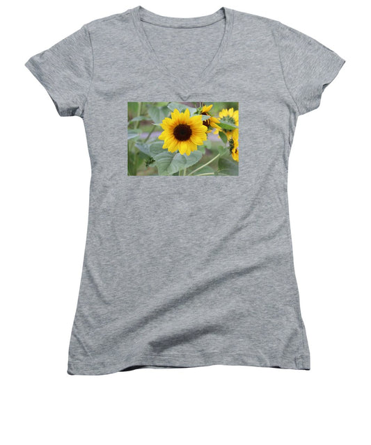 Sunflower Glory - Women's V-Neck - Customizable