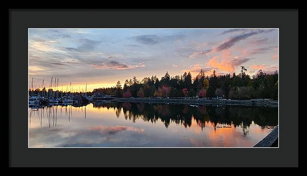 Vancouver Sunset - Framed Print - Customizable