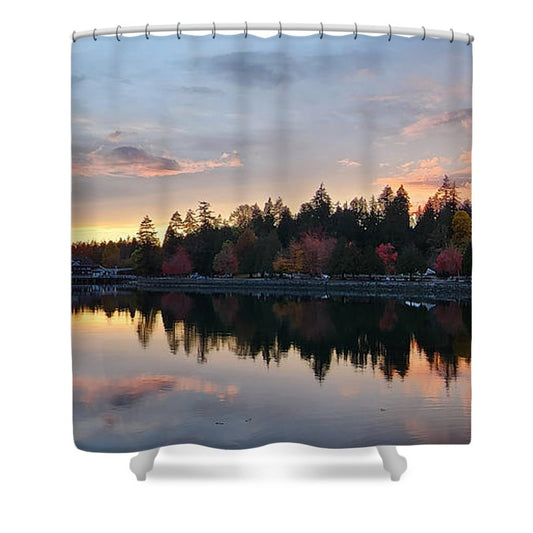 Vancouver Sunset - Shower Curtain - Customizable